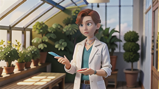 グリーンハウス内の作業