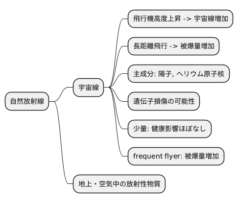 宇宙放射線と空の旅
