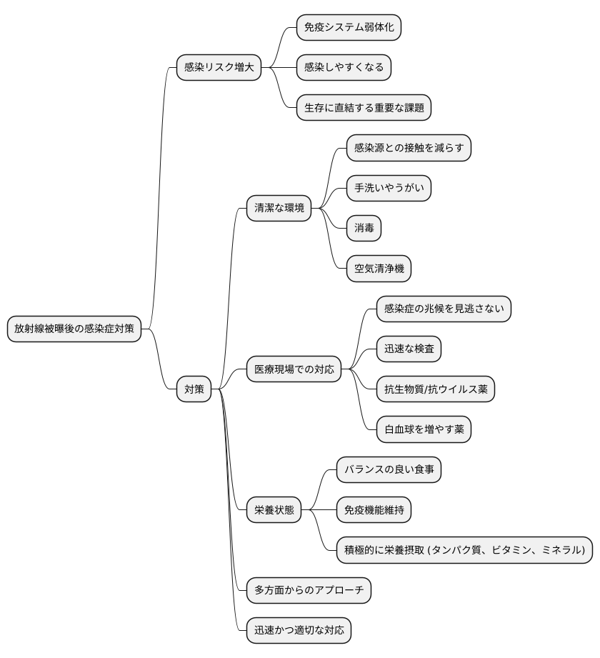 被曝後の感染症対策